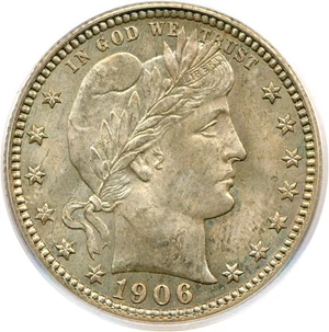 image for: 1906-D 25c PCGS MS64