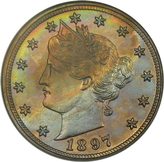 image for: 1897 5c  NGC Proof 66