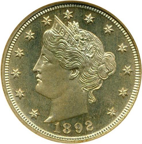 image for: 1892 5c  NGC Proof 65