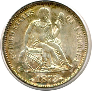 image for: 1873 10c Arrows PCGS MS62