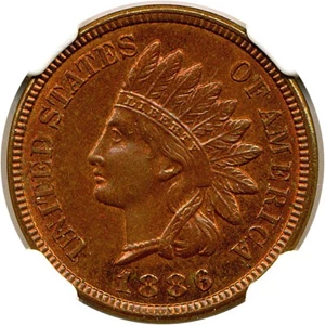 image for: 1886 1c Type 2 NGC MS65 RB