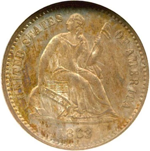 image for: 1863 H10c NGC MS65