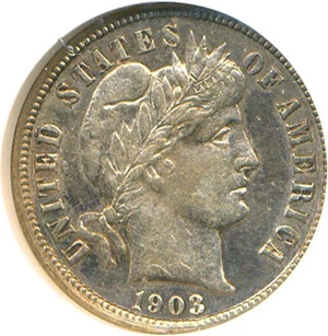 image for: 1903-S 10c NGC AU53