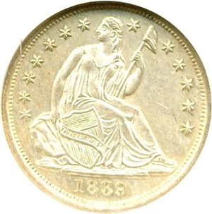 image for: 1839 H10c No Drapery NGC MS63