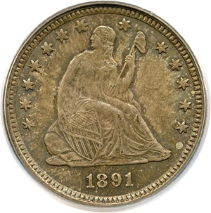image for: 1891 25c PCGS MS64