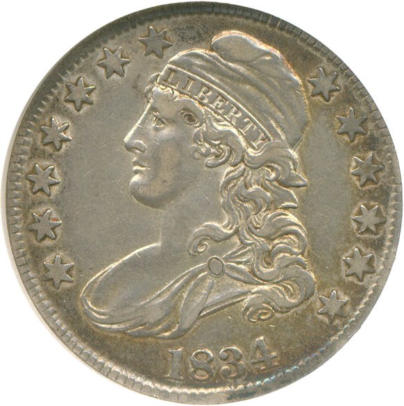 image for: 1834 50c NGC AU50 (Large Date, Small Letters, O-108)