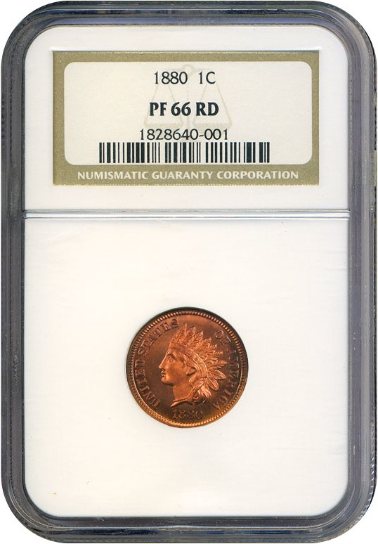 image for: 1880 1c  NGC Proof 66 RD