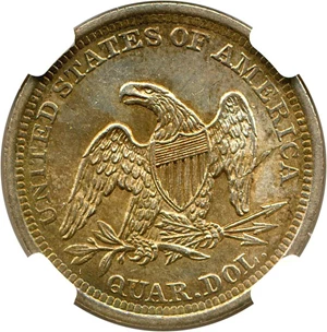 image for: 1843 25c NGC MS60