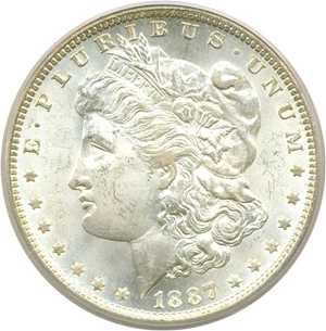 image for: 1887/6-O $1 PCGS MS64