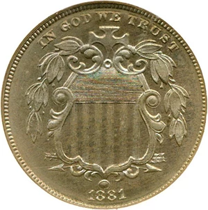 image for: 1881 5c NGC Proof 65