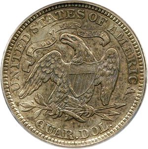 image for: 1890 25c PCGS AU53