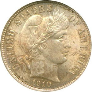 image for: 1910 10c NGC MS64