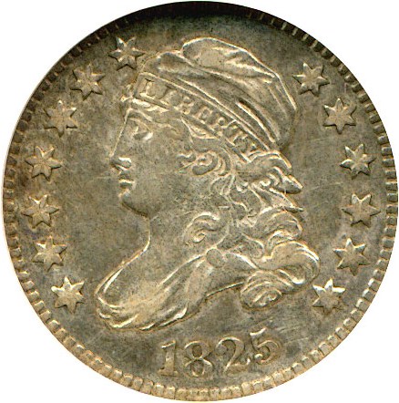 image for: 1825 10c  NGC AU50