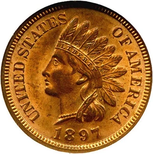 image for: 1897 1c NGC/CAC MS65 RB