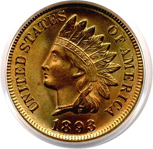 image for: 1893 1c PCGS MS65 RD