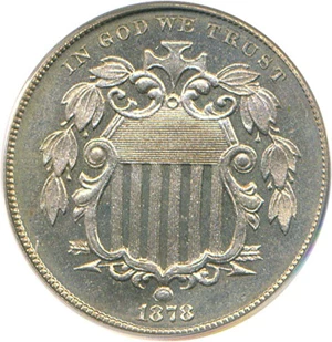 image for: 1878 5c PCGS Proof 65 OGH