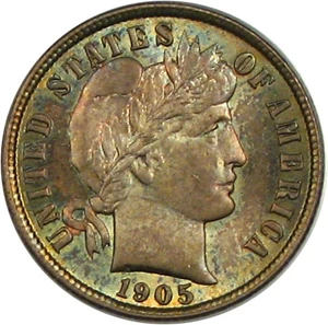 image for: 1905-O 10c PCGS MS65 *Color*
