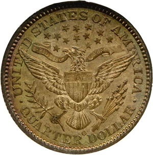 image for: 1894-O 25c NGC MS64 *Color*