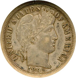 image for: 1895-O 10c NGC XF40