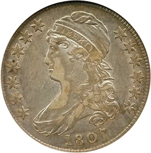 image for: 1807 50c 50/20 Capped Bust NGC XF45 (O-112)