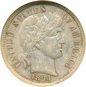 image for: 1894-O 10c NGC XF40