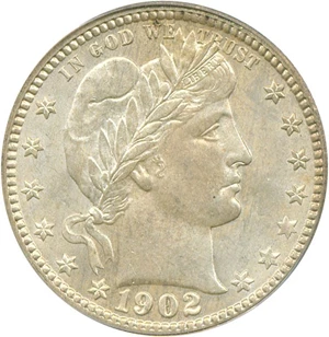 image for: 1902-S 25c PCGS MS64