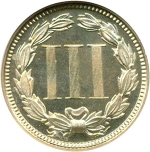 image for: 1869 3cN NGC Proof 65 Cameo