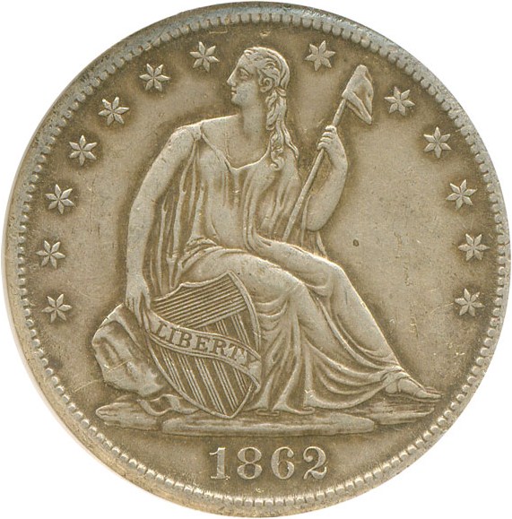 image for: 1862-S 50c  NGC AU53