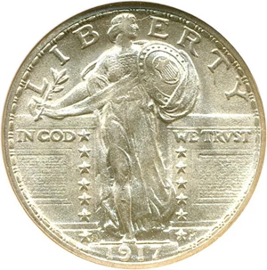 image for: 1917-S 25c Type 2 NGC MS64