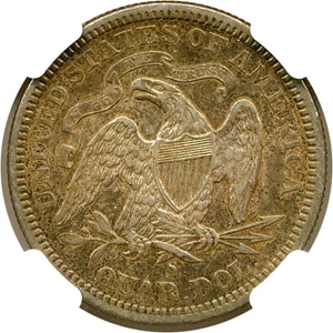 image for: 1875-S 25c NGC AU55