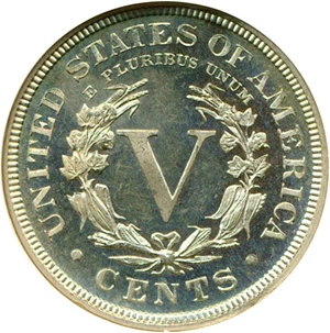 image for: 1891 5c NGC Proof 65 Cameo
