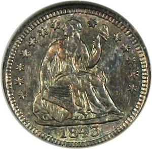 image for: 1843 H10c NGC MS62