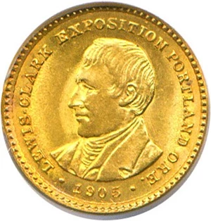 image for: 1905 G$1 Lewis & Clark PCGS/CAC MS61