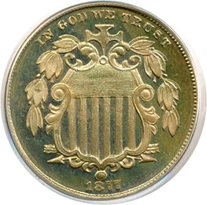 image for: 1877 5c PCGS Proof 65 *Color*