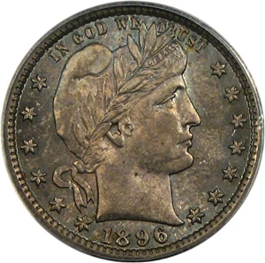 image for: 1896 25c PCGS MS64