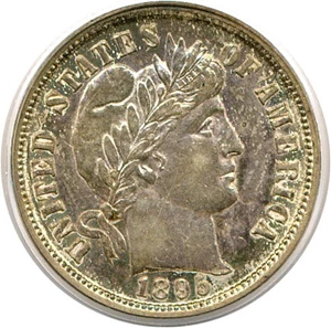 image for: 1895-S 10c PCGS/CAC AU55