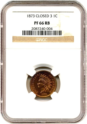 image for: 1873 1c NGC Proof 66 RB (Closed 3)