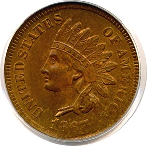 image for: 1867 1c PCGS MS65 RB