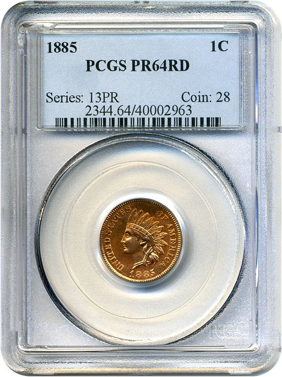 image for: 1885 1c  PCGS Proof 64 RD