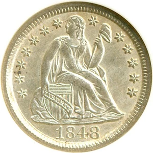 image for: 1848 10c NGC MS63
