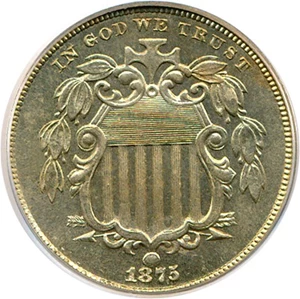 image for: 1875 5c PCGS Proof 65