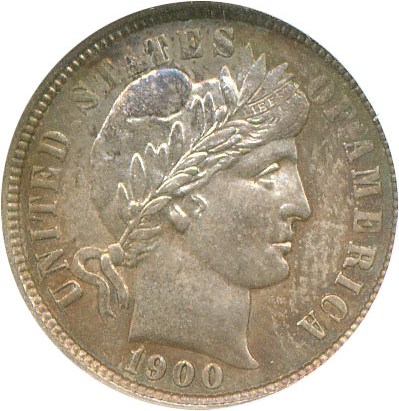 image for: 1900 10c  NGC MS64