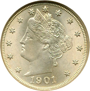 image for: 1901 5c NGC MS65