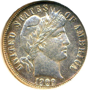 image for: 1909-S 10c NGC MS63 ex: Richmond Collection