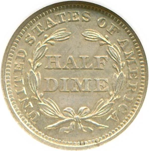 image for: 1853 H10c No Arrows NGC MS64