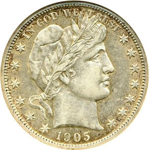 image for: 1905 50c ANACS AU50