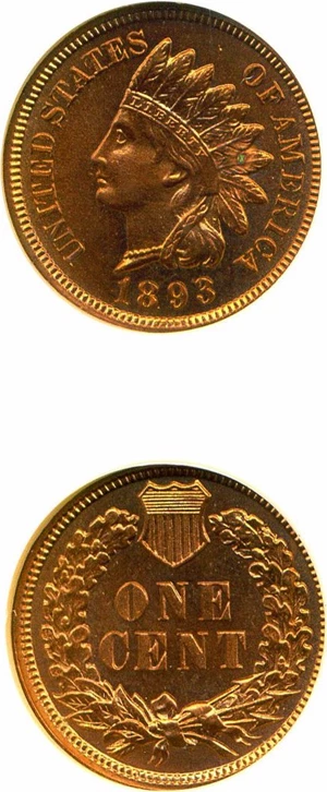 image for: 1893 1c NGC Proof 66 RD