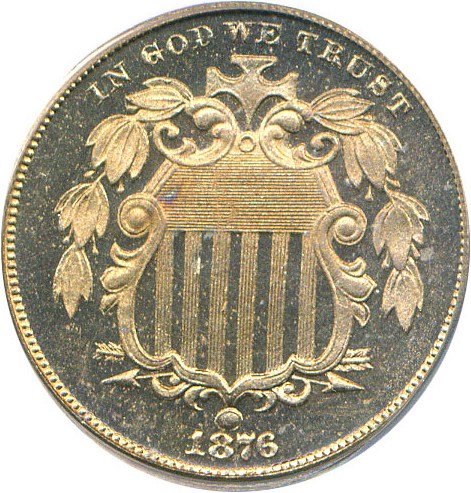 image for: 1876 5c  PCGS Proof 65 Cameo