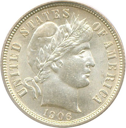image for: 1906-S 10c  PCGS MS64