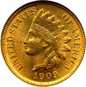 image for: 1909-S 1c Indian NGC MS65 RD